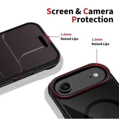 4. Etui Tech-Protect MagHybrid MagSafe na iPhone Air - czarno-czerwone