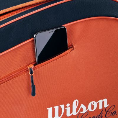 7. Torba tenisowa Wilson Roland Garros 2026 Team 6PK pomarańczowo-granatowa WR8053301001