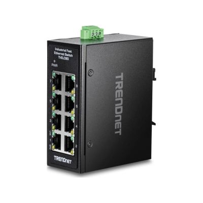 6. Trendnet TI-ELC80 przełącznik sieciowy Nie zarządzany Fast Ethernet (10/100) Czarny