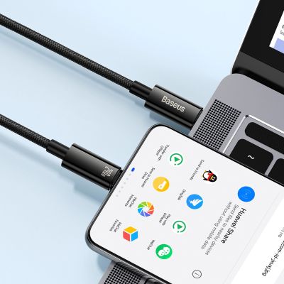 7. Kabel Baseus CAWJ040101 USB-C - USB-C 240W 480Mb/s 2m - czarno-szary