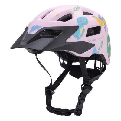 Kask rowerowy dziecięcy MTB Wozinsky z odpinanym daszkiem 48-52 cm - różowy