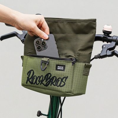 4. Torba przednia Rockbros W020 dwufunkcyjna, na rower/na ramię - zielona