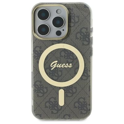 2. Etui Guess IML 4G MagSafe na iPhone 16 Pro - brązowe