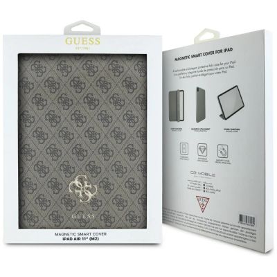 6. Etui Guess Magnetic 4G Big Logo na iPad Air 11" 2024  - brązowe
