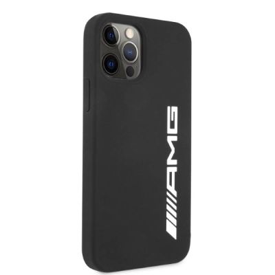 4. Etui AMG Silicone Big Logo na iPhone 12 Pro Max - czarne