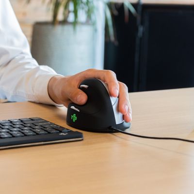 28. R Go Tools R-Go Pele HE ergonomisch links USB mittel juodas/silb retail