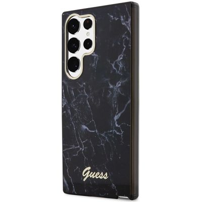 Etui Guess Marble Collection na Samsung Galaxy S23 Ultra - czarne