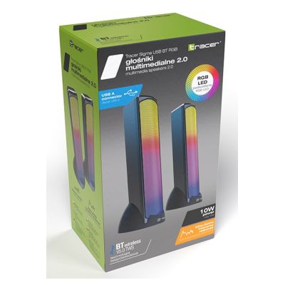18. TRACER GŁOŚNIKI 2.0 BLUETOOTH SIGMA USB RGB