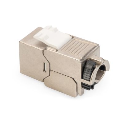 54. Moduł (gniazdo) keystone RJ45 (8P8C) kat.6A, STP,ekranowany, beznarzędziowy, stalowy, 24szt