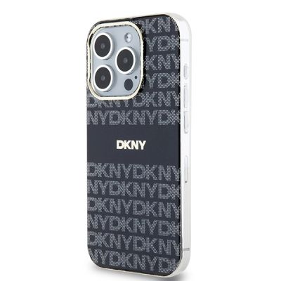 2. Etui DKNY IML Mono & Stripe MagSafe na iPhone 15 Pro - czarne