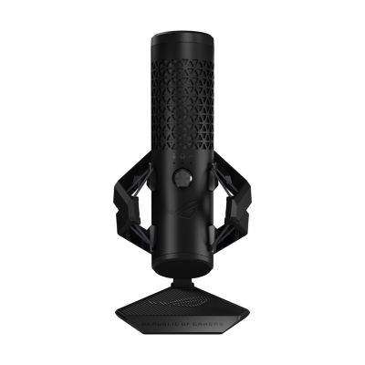 5. ASUS ROG Carnyx USB Gaming Microphone (25mm condenser capsule, 192kHz/24-bit, cardioid, high-pass filter, built-in pop filter, metal shock mount, one-touch mute, USB, Aura Sync RGB)- Black