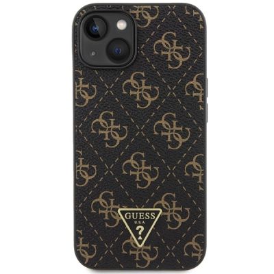 3. Etui Guess 4G Triangle Metal Logo na iPhone 14 / 15 / 13 - czarne