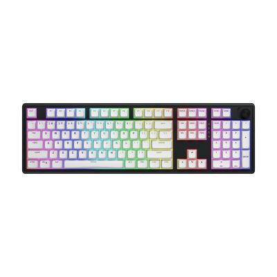 23. HATOR Skyfall Wireless 100 klawiatura Gaming USB + RF Wireless + Bluetooth QWERTY US English Czarny, Biały