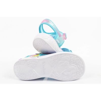 8. Skechers buty dziecięce sandałki Unicorn Dreams dla dziewczynki led