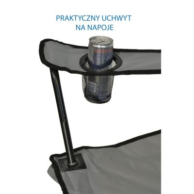 5. KRZESŁO TURYSTYCZNE SKŁADANE 50X50X80CM SZARE