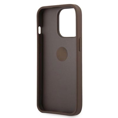 7. Etui Guess 4G Ring Stand na iPhone 13 Pro / iPhone 13 - brązowe