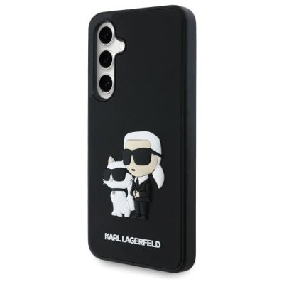 2. Etui Karl Lagerfeld 3D Rubber Karl&Choupette na Samsung Galaxy S24 FE - czarne