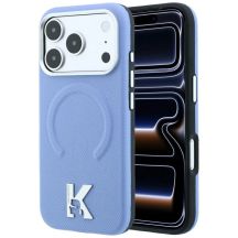 Etui Karl Lagerfeld Grained Embossed Ring & Kameo Logo MagSafe na iPhone 18 Pro / 17 Pro - jasnoniebieskie