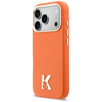 2. Etui Karl Lagerfeld Karl Head Logo MagSafe na iPhone 17 Pro - pomarańczowe