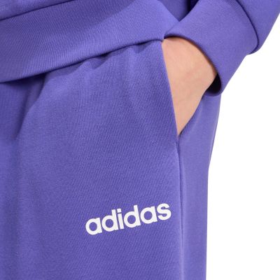 4. Spodnie damskie adidas Essentials Linear French Terry Cuffed fioletowe KF8363
