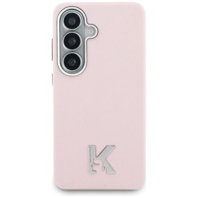 3. Etui Karl Lagerfeld K Metal Logo MagSafe na Samsung Galaxy S26 - różowe