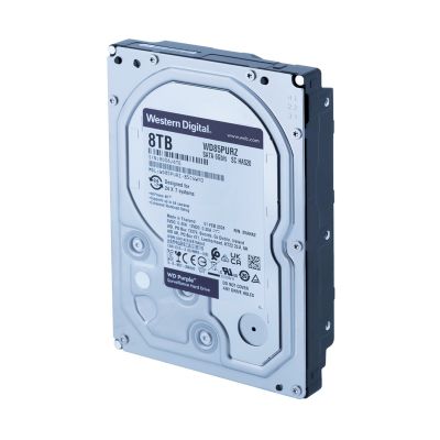 4. Dysk HDD WD Purple WD85PURZ (8 TB ; 3.5"; 256 MB; 5640 obr/min)