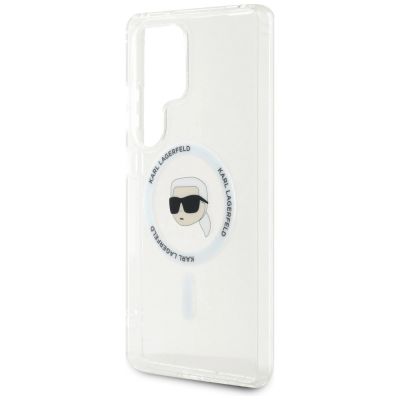 6. Etui Karl Lagerfeld Button Karl Head Printed Logo MagSafe Samsung Galaxy S25 Ultra biały