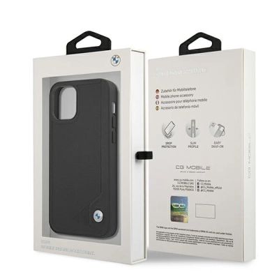 8. Etui BMW Leather Deboss na iPhone 12 mini - czarne