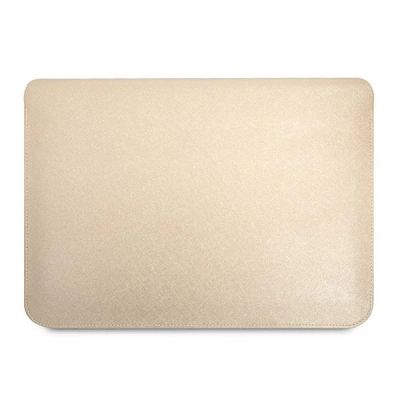 3. Pokrowiec Guess Saffiano Triangle Logo na laptopa 14'' - beżowy