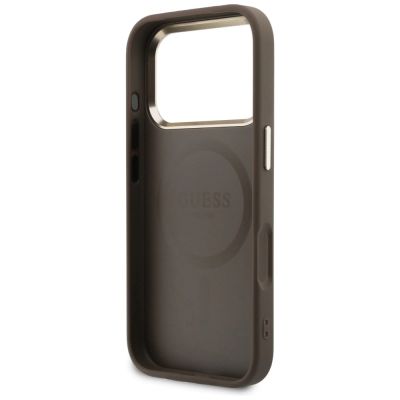 7. Etui Guess Perforated 4G MagSafe na iPhone 17 Pro Max - brązowe