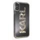 5. Etui Karl Lagerfeld Karl logo Glitter na iPhone X / Xs - czarne