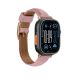 3. Skórzany pasek AMAZINGTHING Class Band do Apple Watch 45 / 46 / 49 mm - różowy