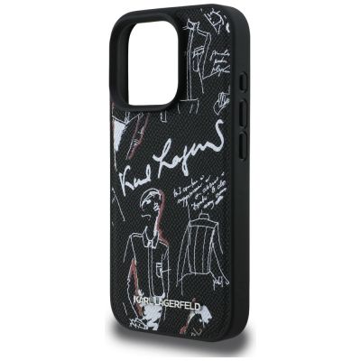 6. Etui Karl Lagerfeld Grained Pattern & Logo MagSafe na iPhone 16 Pro Max - czarne