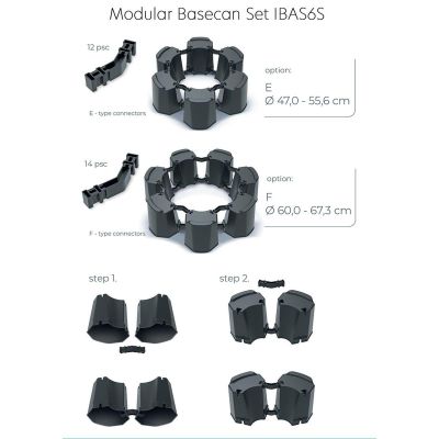 6. PODSTAWA DO ZBIORNIKA NA WODĘ DESZCZÓWKĘ MODULAR 6 BASECAN ANTRACYT