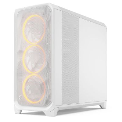 5. Fractal Meshify 3 XL White RGB TG Midi Tower Gaming Gehäuse weiß