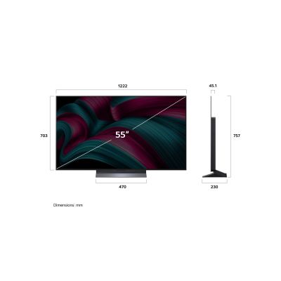 8. Telewizor LG OLED55C51LA OLED EVO 55'' 4K Ultra HD 120 Hz WebOS Dolby Digital Czarny