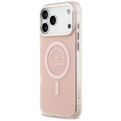 2. Etui Karl Lagerfeld IML Karl RSG Logo MagSafe do iPhone 17 Pro Max - różowe
