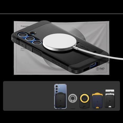 4. Etui Spigen Tough Armor MagSafe na Samsung Galaxy S25 - czarne