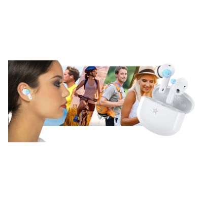 19. Słuchawki bezprzewodowe GIEWONT RealSound PRO ANC ENC GWS800-2 Białe