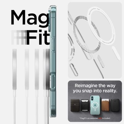 12. Etui Spigen Liquid Crystal Mag z MagSafe na iPhone 16 - przezroczyste