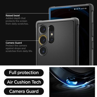 8. Etui Spigen Rugged Armor na Samsung Galaxy S24 Ultra - czarny mat