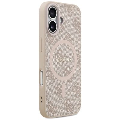 4. Etui Guess 4G Ring Classic Logo MagSafe na iPhone 17 - różowe