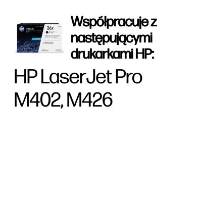 56. HP 26X – zestaw 2 czarnych, oryginalnych wkładów z tonerem XL