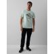 4. T-shirt regular z nadrukiem męski 4F 4FKAW26TTSHM4474-47S