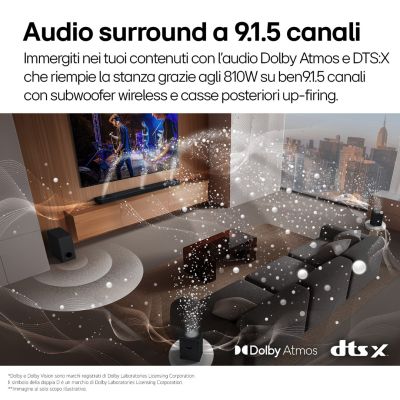 24. Soundbar LG S95TR 9.1.5 kan. 810W Bluetooth 5.1 Dolby Atmos Czarny