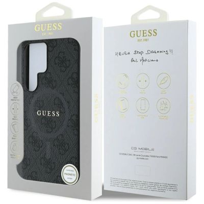 8. Etui Guess Leather 4G Colored Ring Classic Logo MagSafe Samsung Galaxy S25 Ultra czarny