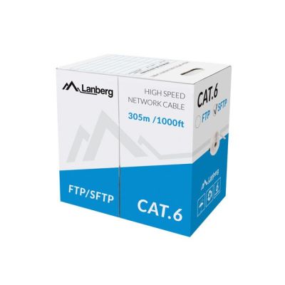 Lanberg LCS6-11CU-0305-S kabel sieciowy Szary 305m Cat6 SF/UTP