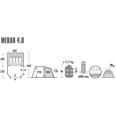 5. Namiot High Peak Meran 4 11806