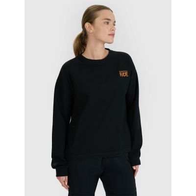 Longsleeve oversize z nadrukiem damski 4F 4FWSS25TLONF393-20S