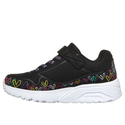 3. Skechers młodzieżowe sneakersy UNO LITE HEART CRAZE 314091L BKMT